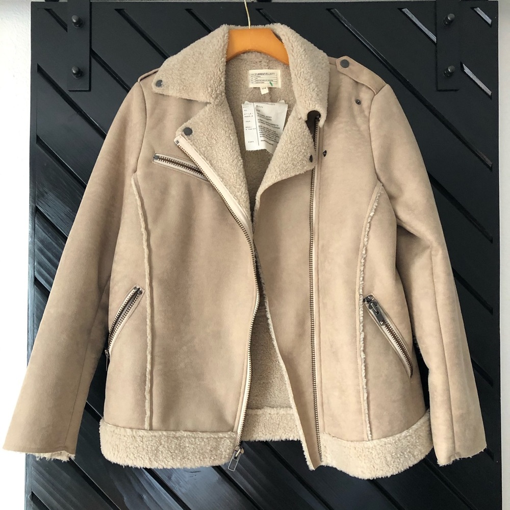 Current Elliott Sherpa Jacket in Tan